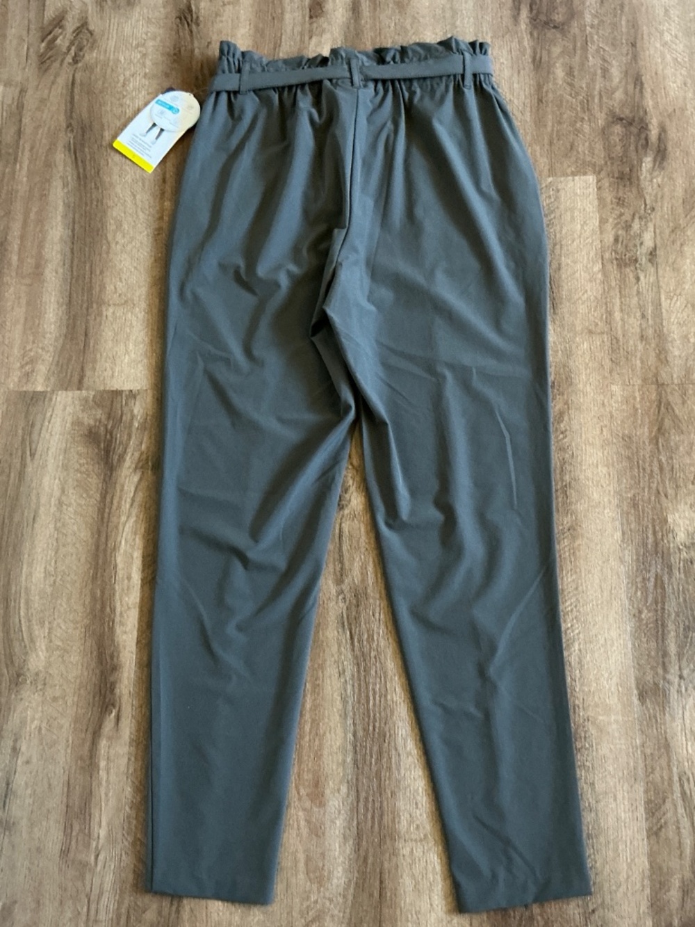 Modern Ambition Size S Womens Pants Tie-Front Pockets Elastic Waist Burnt Olive - Picture 3 of 16